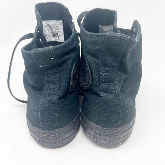 CONVERSE BLACK ALL STAR CHUCK TAYLOR HIGH TOP SNEAKERS MENS SZ7/WOMENS SZ 9 - Picture 5 of 9